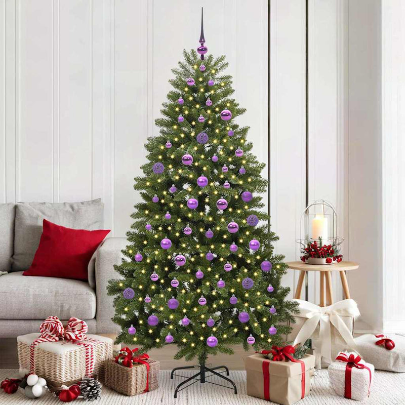 ギャラリービューアに画像をロードする, Vidaxl kunstkerstboom met 300 led groen 180 cm pvc en metaal

