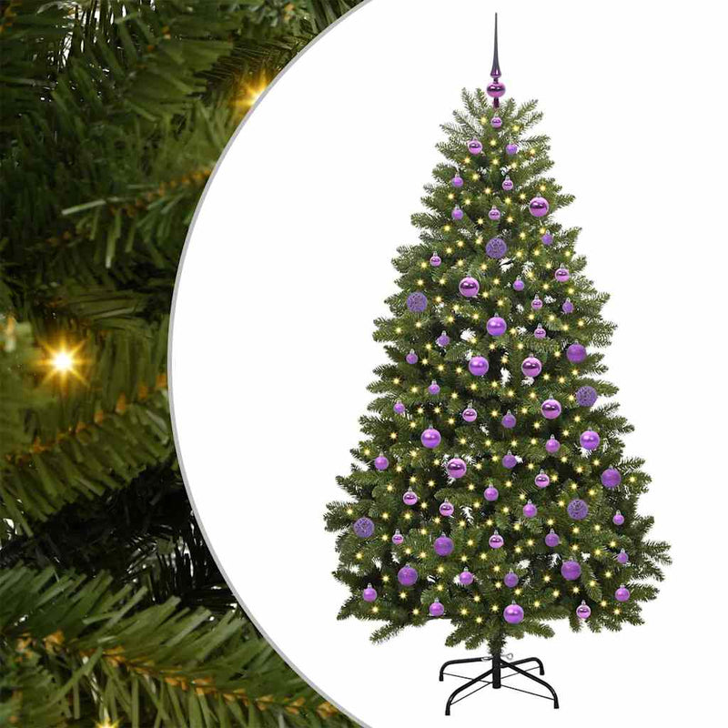 ギャラリービューアに画像をロードする, Vidaxl kunstkerstboom met 300 led groen 180 cm pvc en metaal

