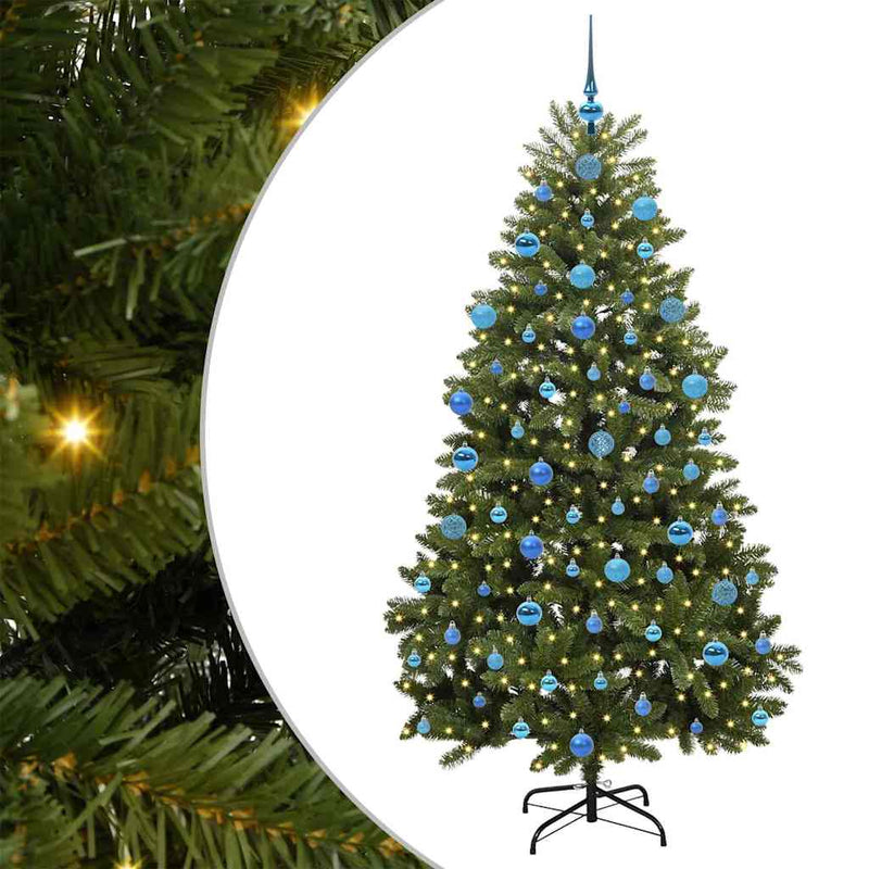 ギャラリービューアに画像をロードする, Vidaxl kunstkerstboom met 300 led groen 180 cm pvc en metaal
