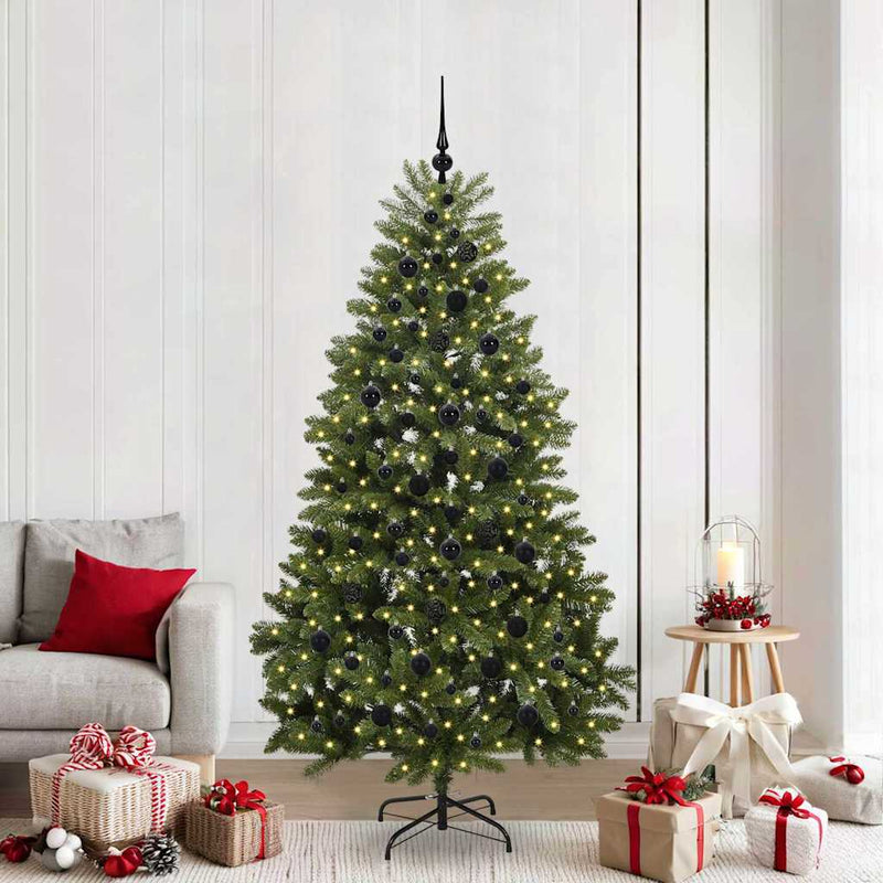 ギャラリービューアに画像をロードする, Vidaxl kunstkerstboom met 300 led groen 210 cm pvc en metaal
