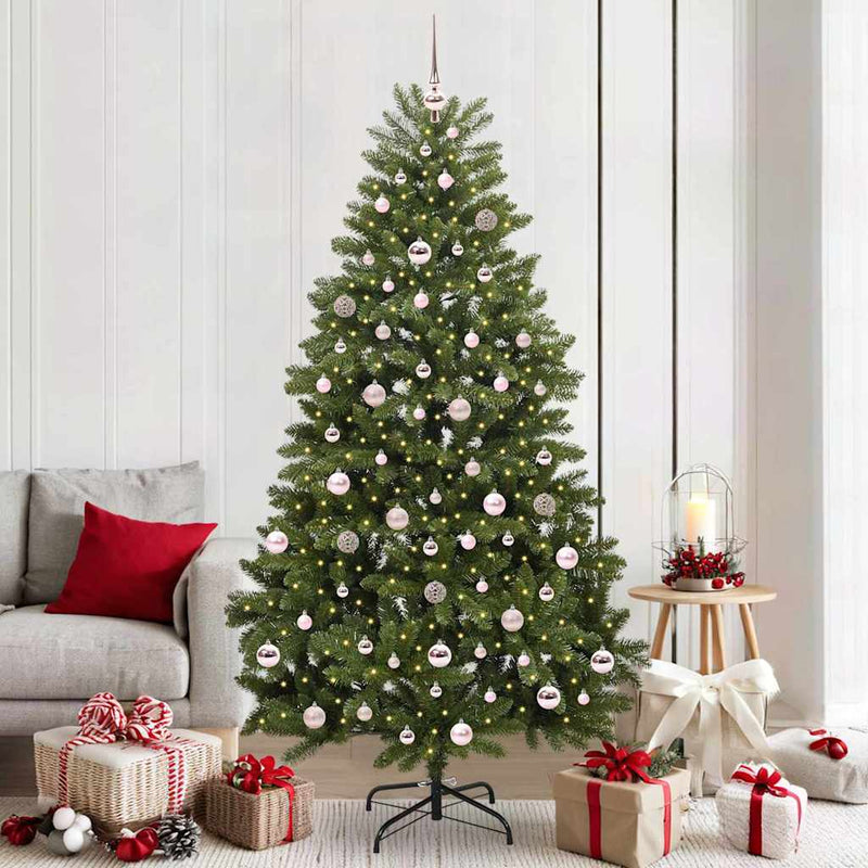 ギャラリービューアに画像をロードする, Vidaxl kunstkerstboom met 300 led groen 210 cm pvc en metaal
