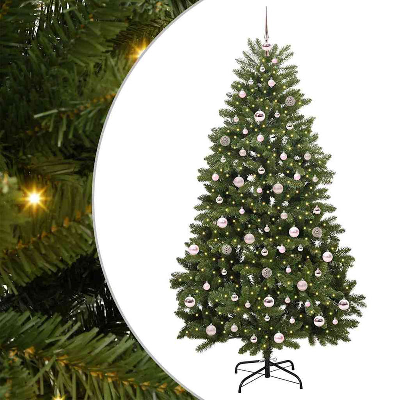 ギャラリービューアに画像をロードする, Vidaxl kunstkerstboom met 300 led groen 210 cm pvc en metaal
