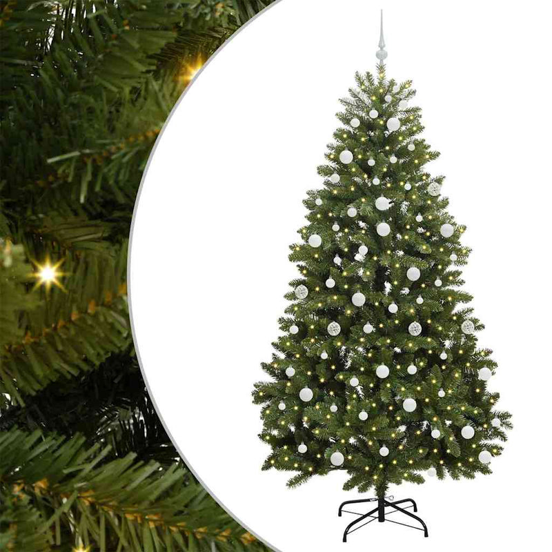 ギャラリービューアに画像をロードする, Vidaxl kunstkerstboom met 300 led groen 210 cm pvc en metaal
