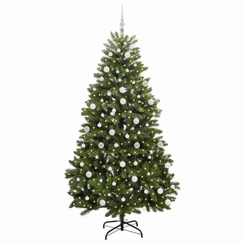 ギャラリービューアに画像をロードする, Vidaxl kunstkerstboom met 300 led groen 210 cm pvc en metaal
