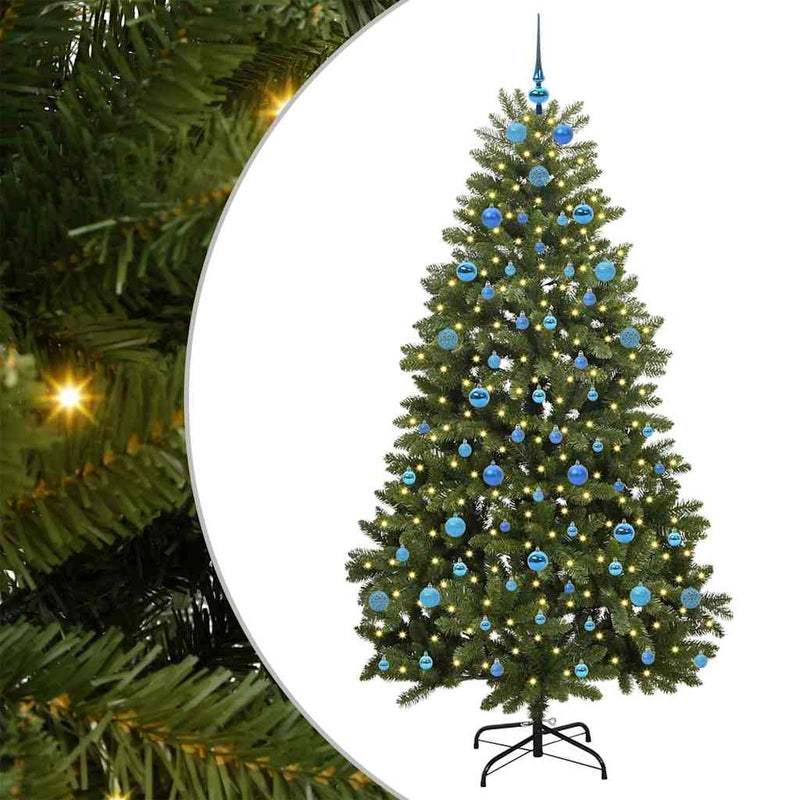 ギャラリービューアに画像をロードする, Vidaxl kunstkerstboom met 300 led groen 210 cm pvc en metaal
