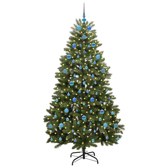 Vidaxl kunstkerstboom met 300 led groen 210 cm pvc en metaal