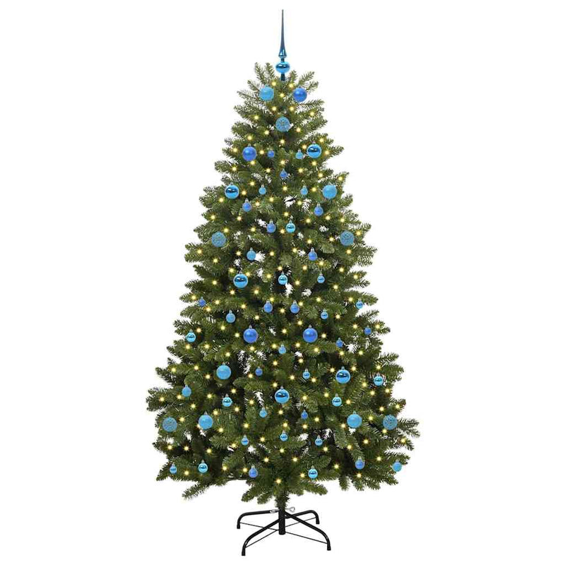 ギャラリービューアに画像をロードする, Vidaxl kunstkerstboom met 300 led groen 210 cm pvc en metaal
