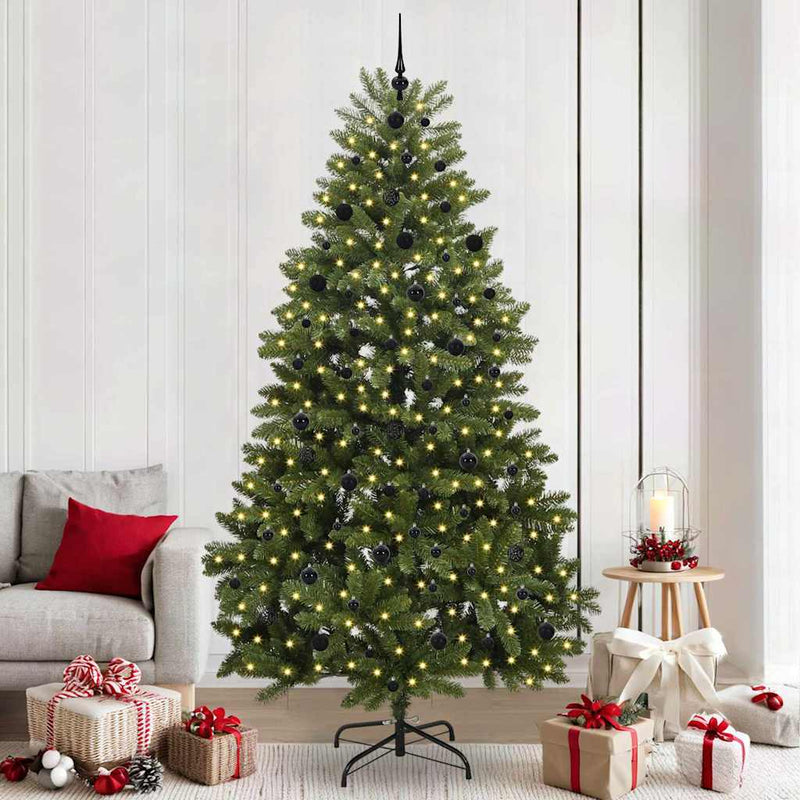 ギャラリービューアに画像をロードする, Vidaxl kunstkerstboom met 300 led groen 240 cm pvc en metaal
