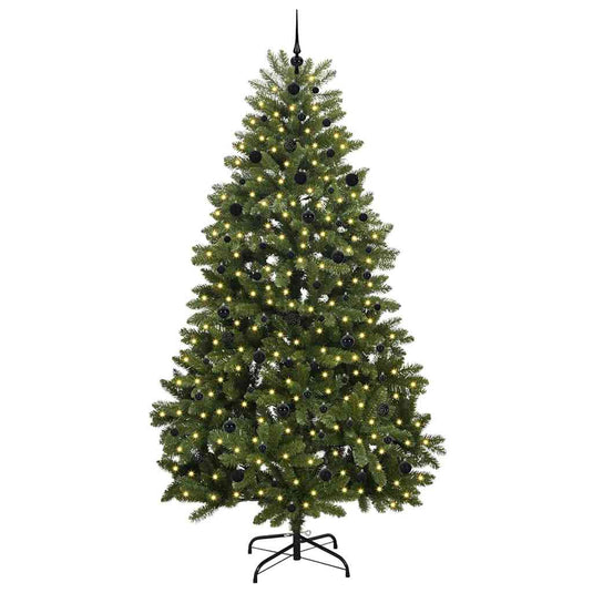 Vidaxl kunstkerstboom met 300 led groen 240 cm pvc en metaal
