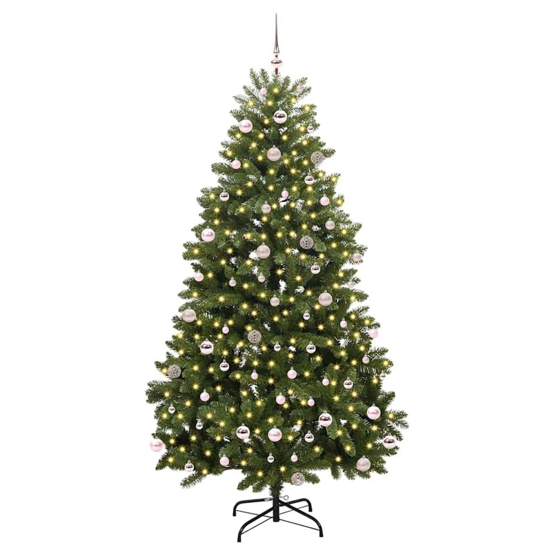 Afbeelding laden in galerijviewer, Vidaxl kunstkerstboom met 300 led groen 240 cm pvc en metaal
