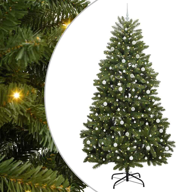 ギャラリービューアに画像をロードする, Vidaxl kunstkerstboom met 300 led groen 240 cm pvc en metaal
