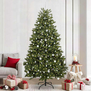 Vidaxl kunstkerstboom met 300 led groen 240 cm pvc en metaal