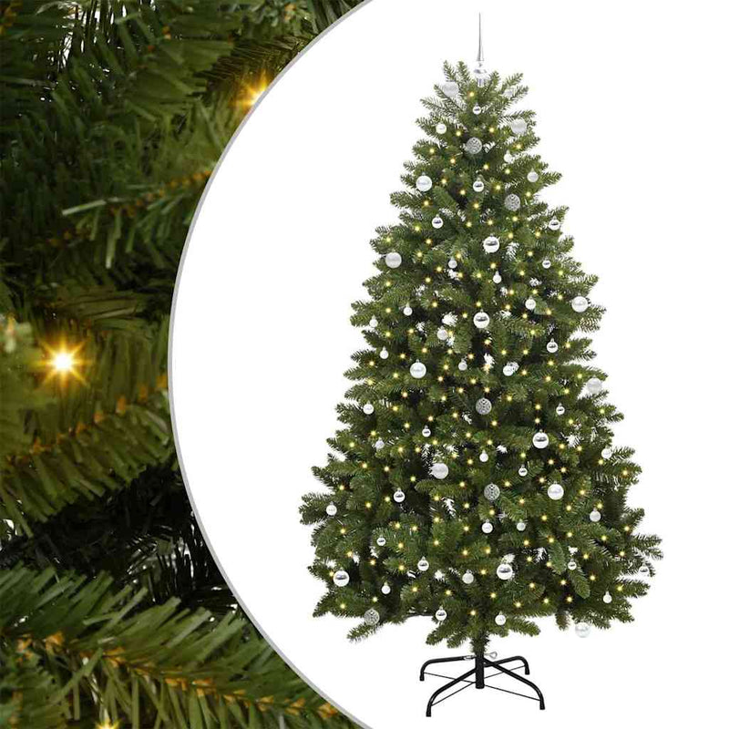 ギャラリービューアに画像をロードする, Vidaxl kunstkerstboom met 300 led groen 240 cm pvc en metaal
