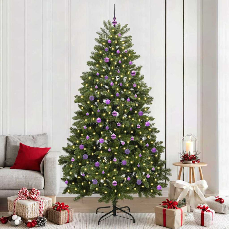 ギャラリービューアに画像をロードする, Vidaxl kunstkerstboom met 300 led groen 240 cm pvc en metaal

