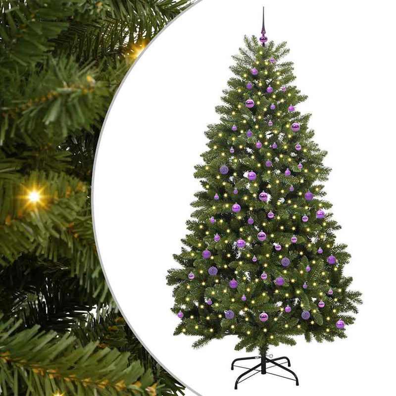 ギャラリービューアに画像をロードする, Vidaxl kunstkerstboom met 300 led groen 240 cm pvc en metaal
