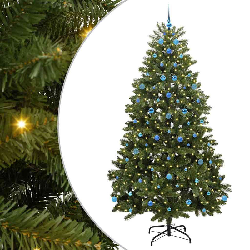 ギャラリービューアに画像をロードする, Vidaxl kunstkerstboom met 300 led groen 240 cm pvc en metaal
