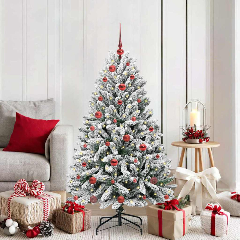 ギャラリービューアに画像をロードする, Vidaxl kunstkerstboom met 150 led groen en wit 150 cm pvc en metaal

