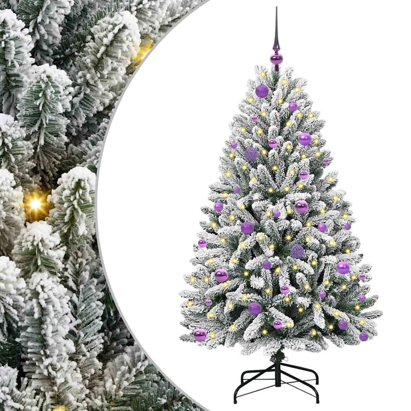 Chargez l'image dans la visionneuse de la galerie, Vidaxl kunstkerstboom met 150 led groen en wit 150 cm pvc en metaal
