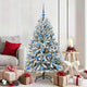 Vidaxl kunstkerstboom met 150 led groen en wit 150 cm pvc en metaal