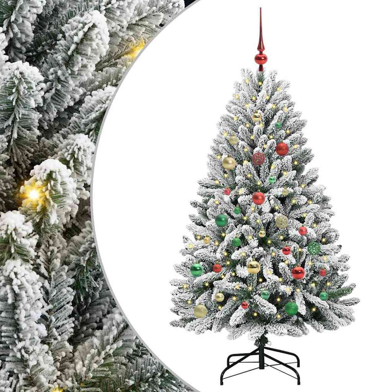 Chargez l'image dans la visionneuse de la galerie, Vidaxl kunstkerstboom met 150 led groen en wit 150 cm pvc en metaal
