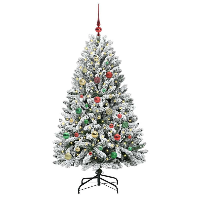 Chargez l'image dans la visionneuse de la galerie, Vidaxl kunstkerstboom met 150 led groen en wit 150 cm pvc en metaal
