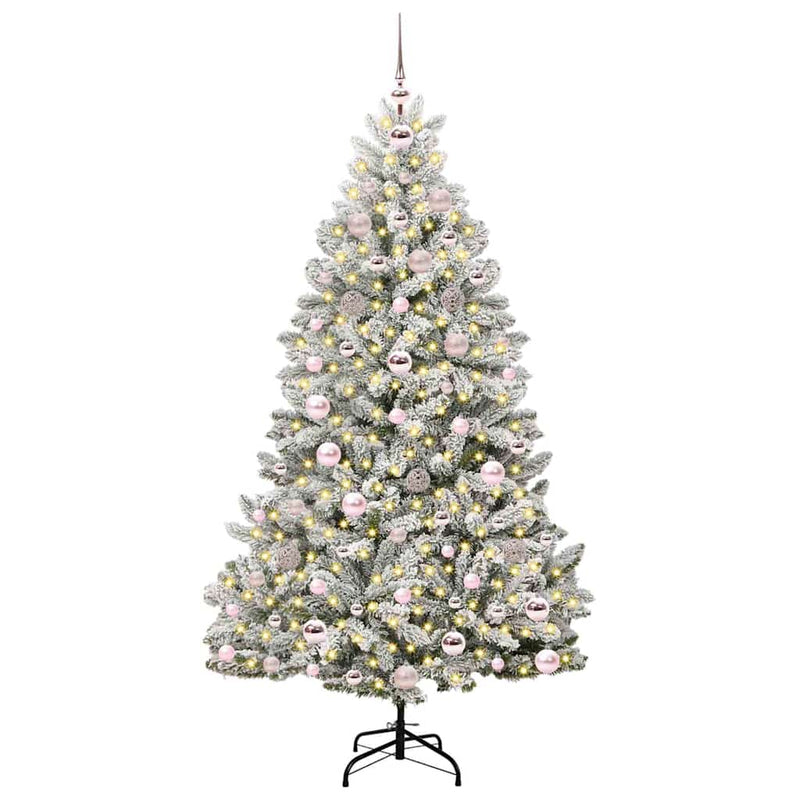 Chargez l'image dans la visionneuse de la galerie, Vidaxl kunstkerstboom met 300 led groen en wit 180 cm pvc en metaal

