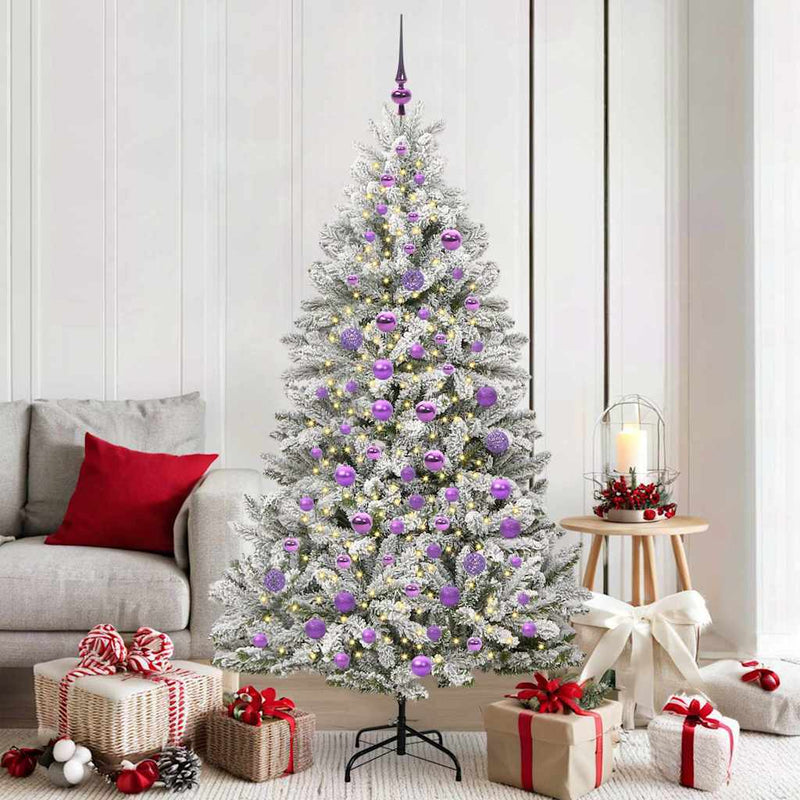 Chargez l'image dans la visionneuse de la galerie, Vidaxl kunstkerstboom met 300 led groen en wit 180 cm pvc en metaal
