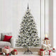 Vidaxl kunstkerstboom met 300 led groen en wit 210 cm pvc en metaal