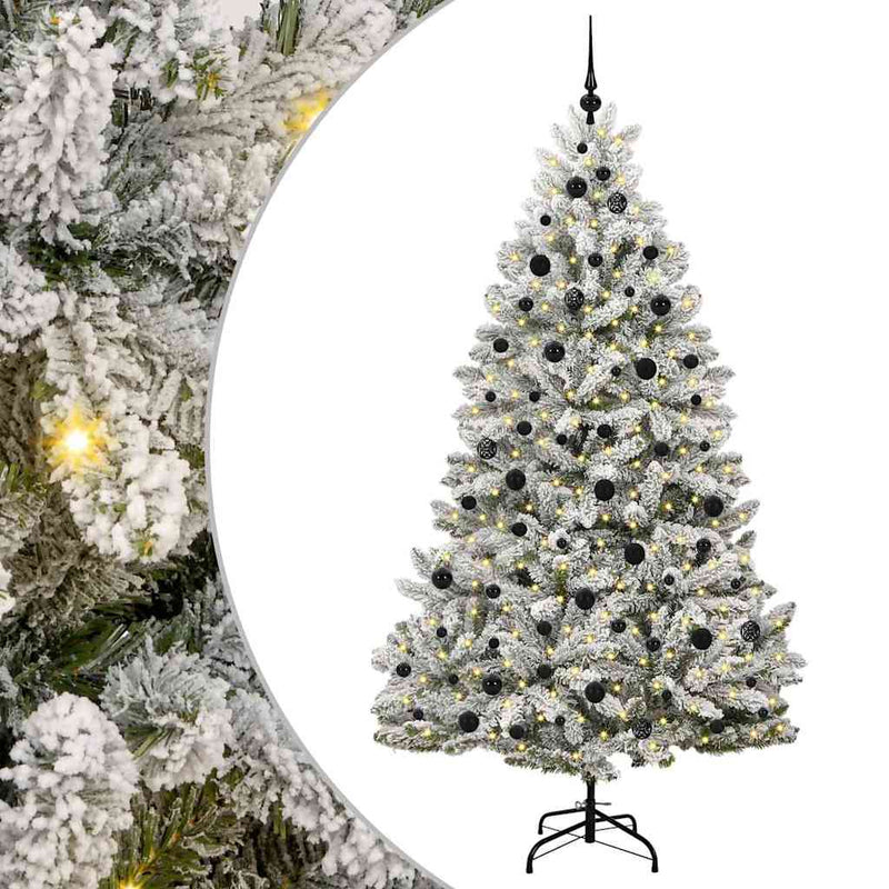 Chargez l'image dans la visionneuse de la galerie, Vidaxl kunstkerstboom met 300 led groen en wit 210 cm pvc en metaal
