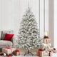 Vidaxl kunstkerstboom met 300 led groen en wit 210 cm pvc en metaal