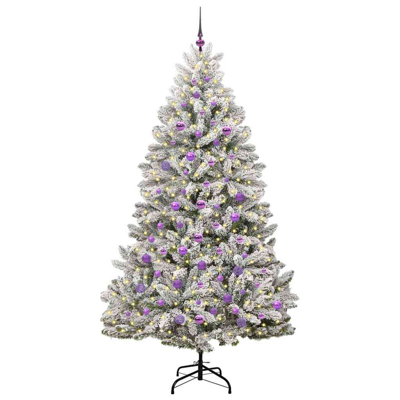 Chargez l'image dans la visionneuse de la galerie, Vidaxl kunstkerstboom met 300 led groen en wit 210 cm pvc en metaal
