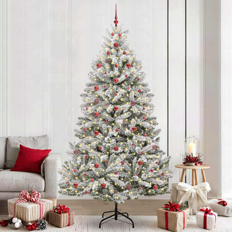 Chargez l'image dans la visionneuse de la galerie, Vidaxl kunstkerstboom met 300 led groen en wit 240 cm pvc en metaal

