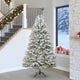 Vidaxl kunstkerstboom met 300 led groen en wit 240 cm pvc en metaal
