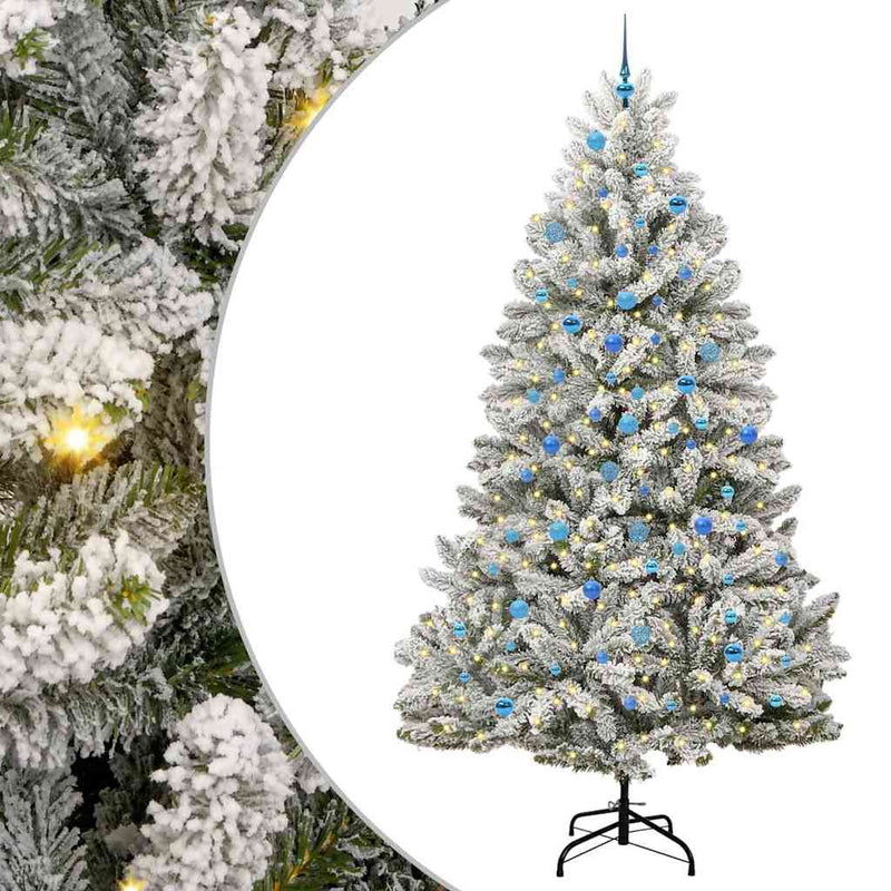 Chargez l'image dans la visionneuse de la galerie, Vidaxl kunstkerstboom met 300 led groen en wit 240 cm pvc en metaal
