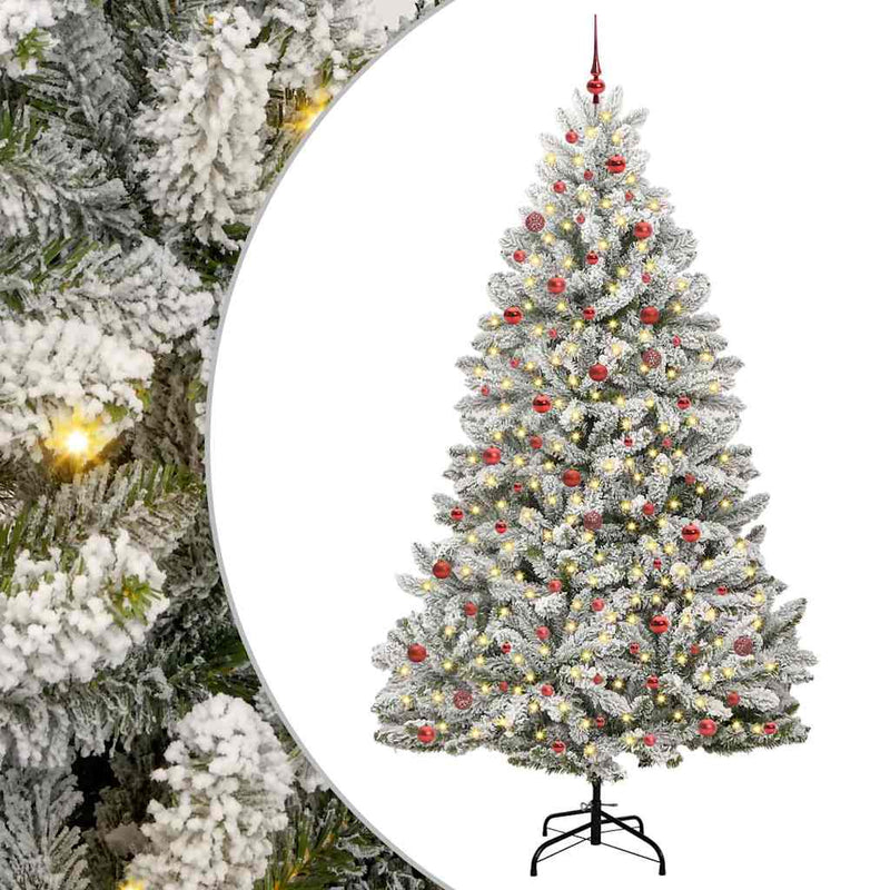Chargez l'image dans la visionneuse de la galerie, Vidaxl kunstkerstboom met 300 led groen en wit 270 cm pvc en metaal
