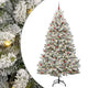 Vidaxl kunstkerstboom met 300 led groen en wit 270 cm pvc en metaal