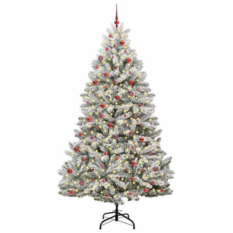 Chargez l'image dans la visionneuse de la galerie, Vidaxl kunstkerstboom met 300 led groen en wit 270 cm pvc en metaal
