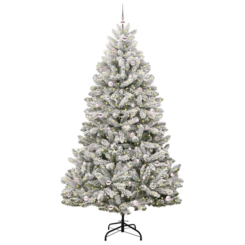 Chargez l'image dans la visionneuse de la galerie, Vidaxl kunstkerstboom met 300 led groen en wit 270 cm pvc en metaal
