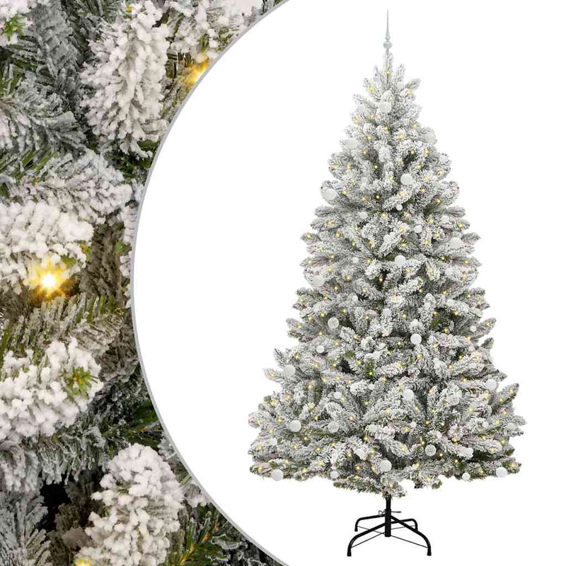 Chargez l'image dans la visionneuse de la galerie, Vidaxl kunstkerstboom met 300 led groen en wit 270 cm pvc en metaal
