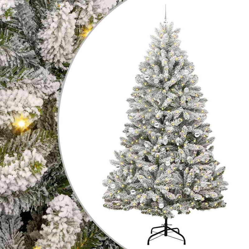 Chargez l'image dans la visionneuse de la galerie, Vidaxl kunstkerstboom met 300 led groen en wit 270 cm pvc en metaal
