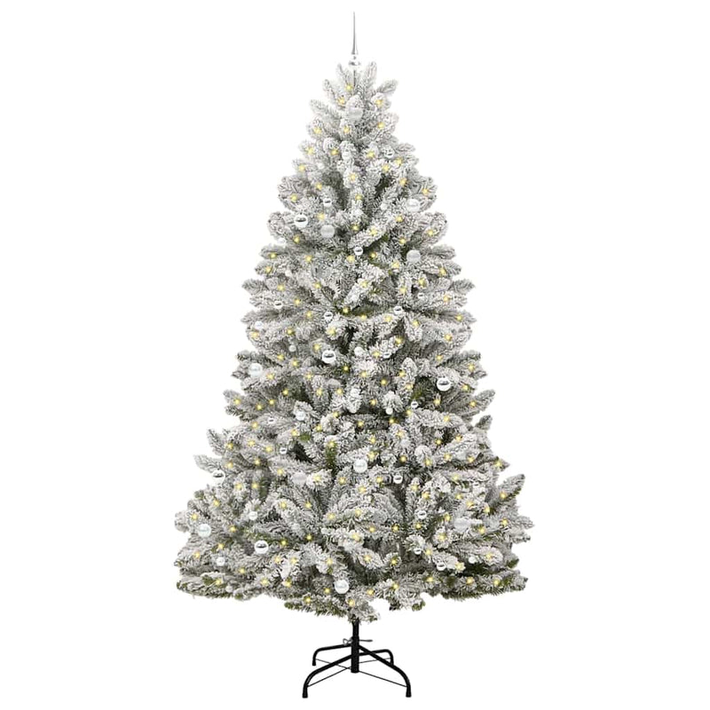 Chargez l'image dans la visionneuse de la galerie, Vidaxl kunstkerstboom met 300 led groen en wit 270 cm pvc en metaal
