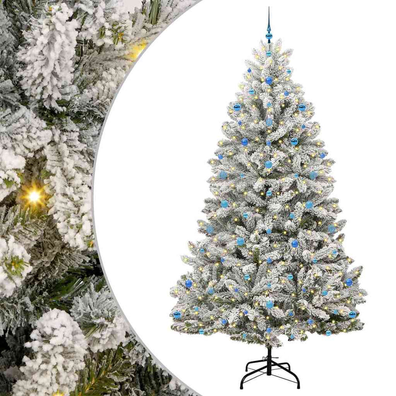 Chargez l'image dans la visionneuse de la galerie, Vidaxl kunstkerstboom met 300 led groen en wit 270 cm pvc en metaal
