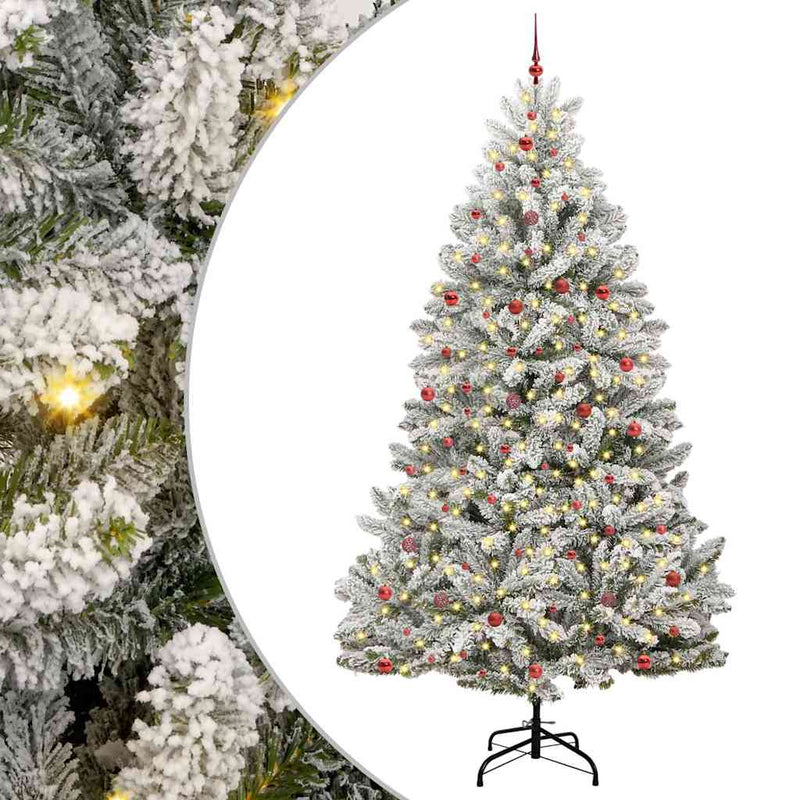 Chargez l'image dans la visionneuse de la galerie, Vidaxl kunstkerstboom met 300 led groen en wit 300 cm pvc en metaal
