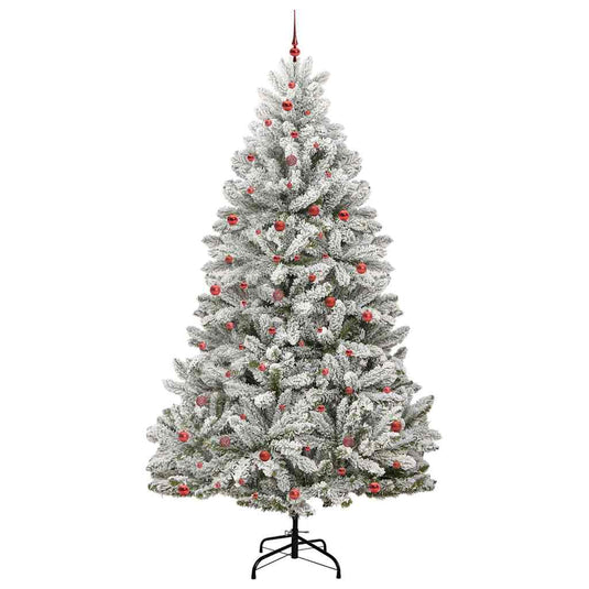 Vidaxl kunstkerstboom met 300 led groen en wit 300 cm pvc en metaal