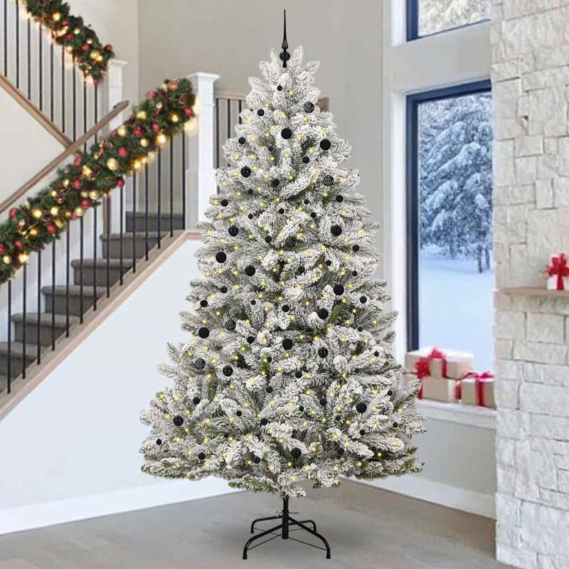 Chargez l'image dans la visionneuse de la galerie, Vidaxl kunstkerstboom met 300 led groen en wit 300 cm pvc en metaal
