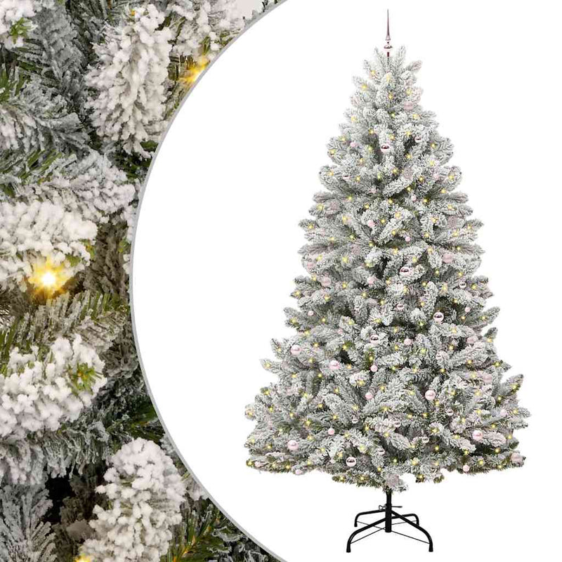 Chargez l'image dans la visionneuse de la galerie, Vidaxl kunstkerstboom met 300 led groen en wit 300 cm pvc en metaal
