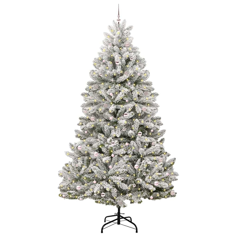 Chargez l'image dans la visionneuse de la galerie, Vidaxl kunstkerstboom met 300 led groen en wit 300 cm pvc en metaal
