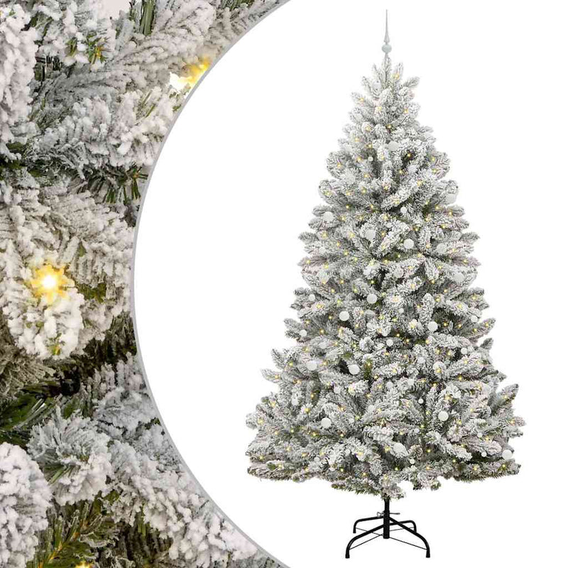 Chargez l'image dans la visionneuse de la galerie, Vidaxl kunstkerstboom met 300 led groen en wit 300 cm pvc en metaal
