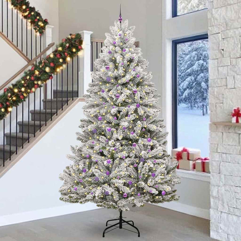 Chargez l'image dans la visionneuse de la galerie, Vidaxl kunstkerstboom met 300 led groen en wit 300 cm pvc en metaal
