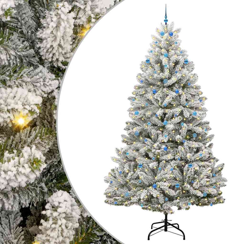 Chargez l'image dans la visionneuse de la galerie, Vidaxl kunstkerstboom met 300 led groen en wit 300 cm pvc en metaal
